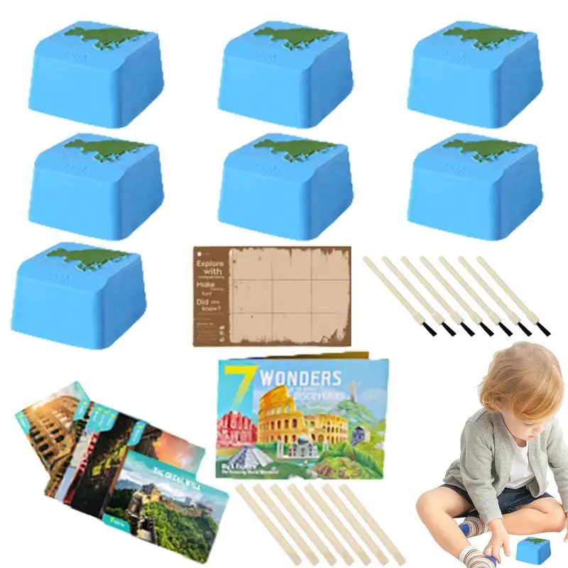 Детская Развивающая игрушка Gemstones Dig Kit Для раскопок Древнего здания, археологических раскопок, геологии, Подарок для детей